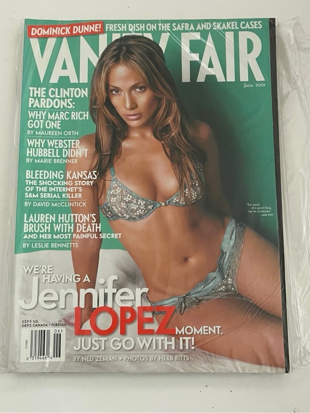 Vanity Fair Magazine June 2001 JLo Jennifer Lopez
